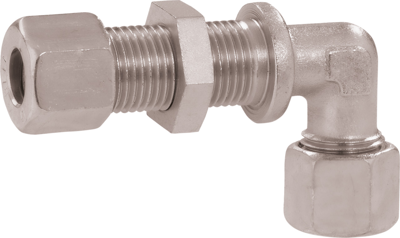 Elbow bulkhead compression fitting stainless steel type WSV-X