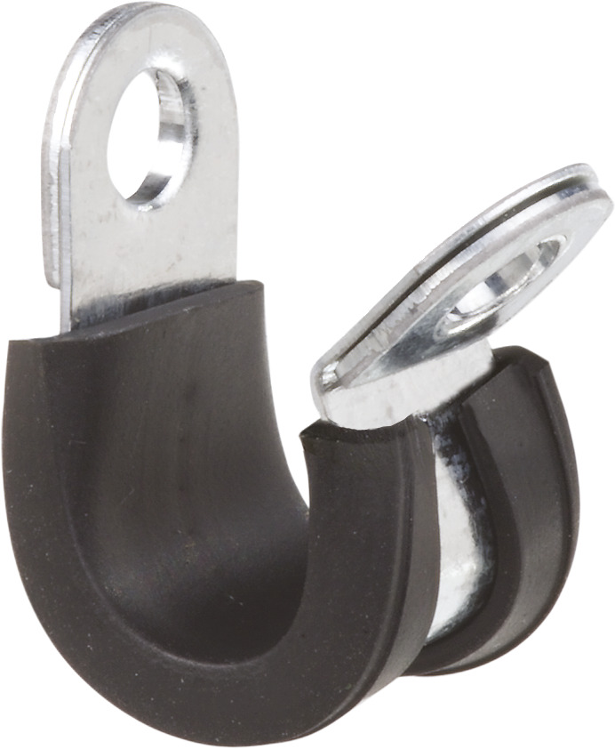 Pipe clamp 10 mm with rubber profile 