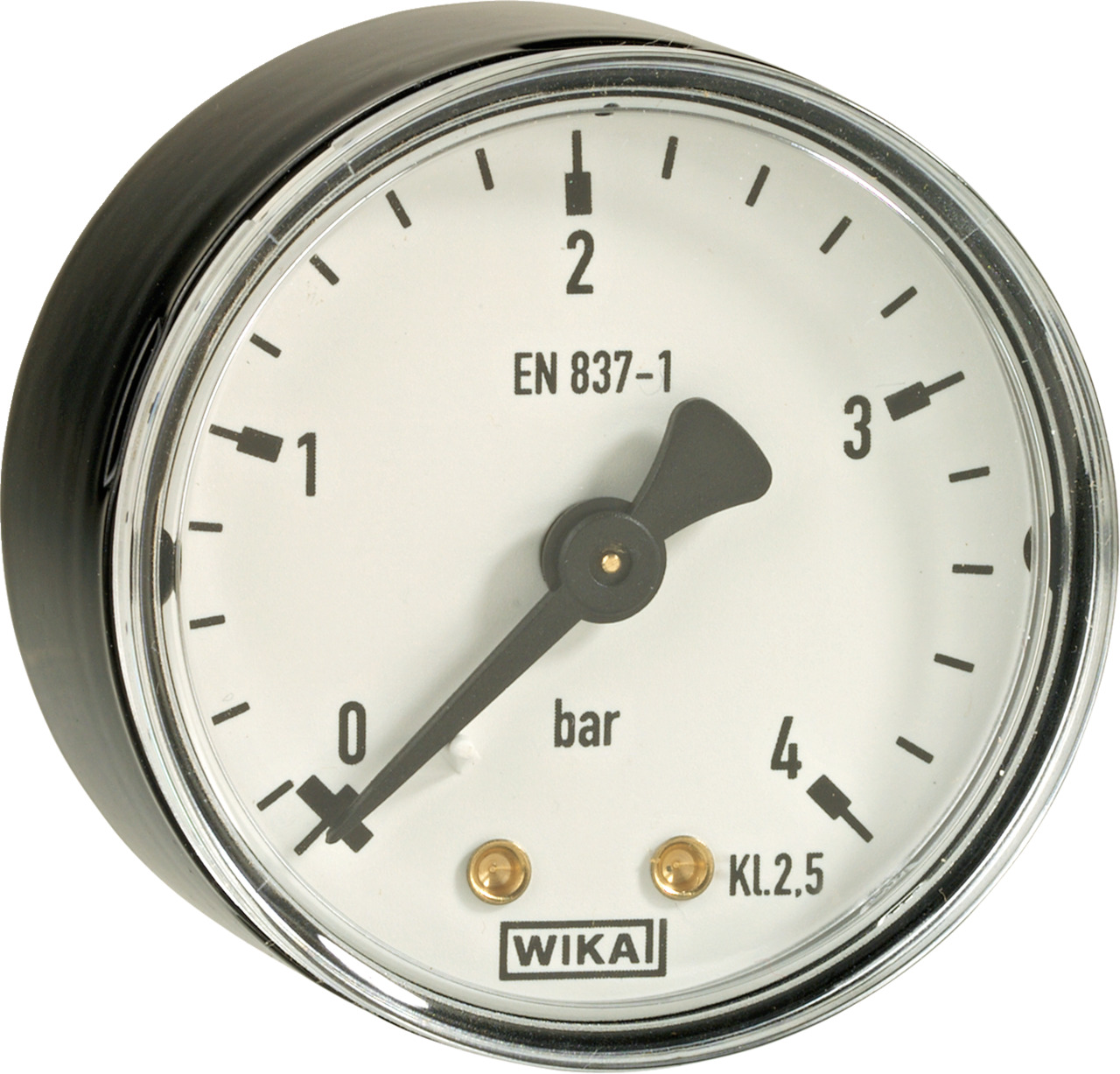 Bourdon tube pressure gauge with plastic housing