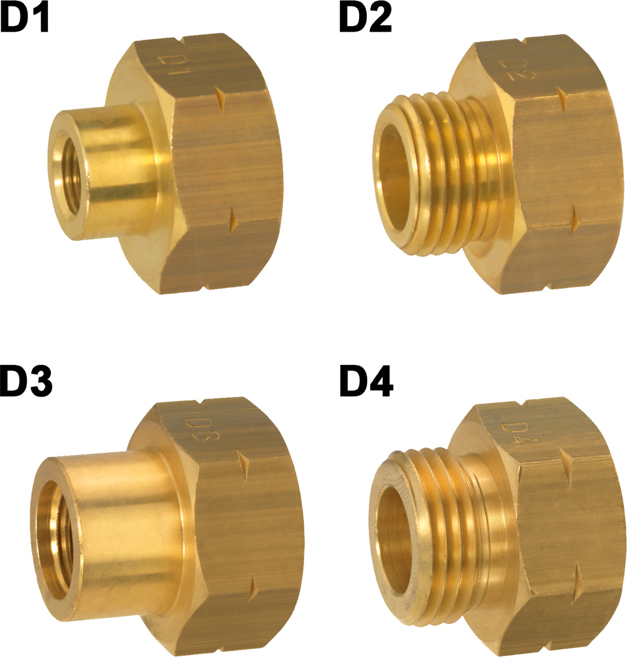 Euro-Fuell-Set D Fuell-Stutzen D1-D4 